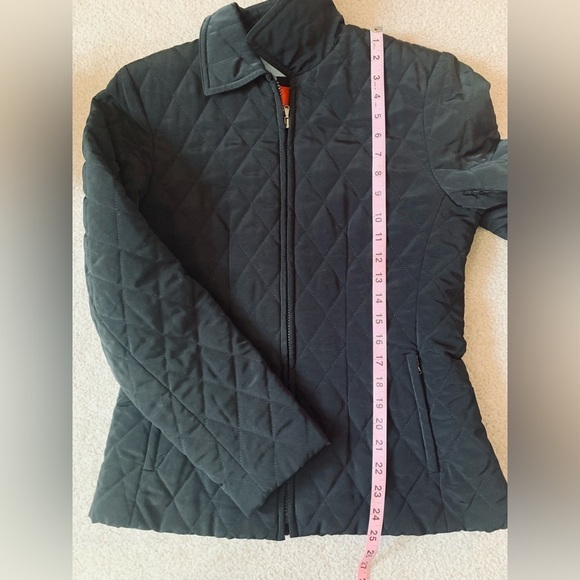 Vintage Esprit Quilted Coat Jacket Women Small Black - Picture 4 of 7